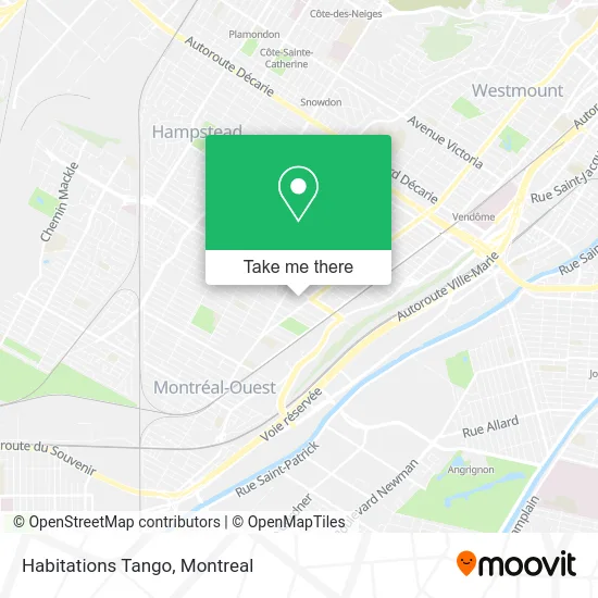 Habitations Tango map