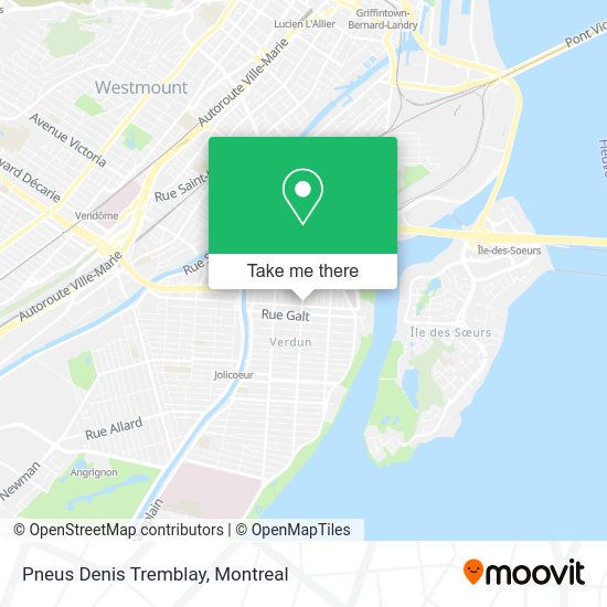 Pneus Denis Tremblay map