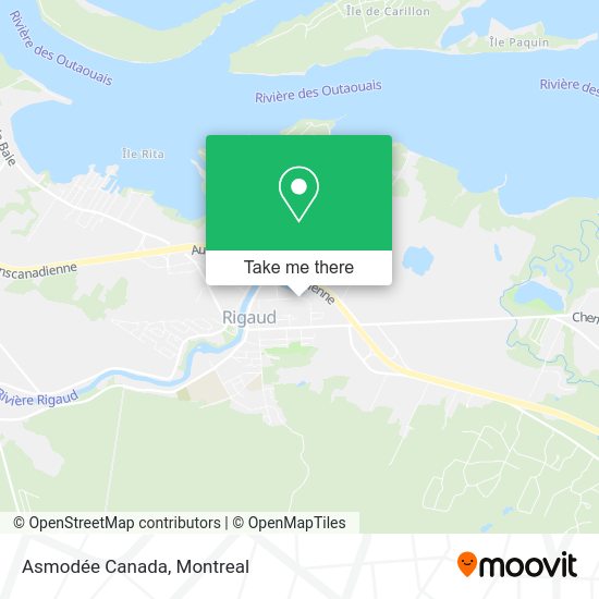 Asmodée Canada map