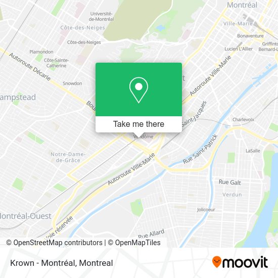 Krown - Montréal map