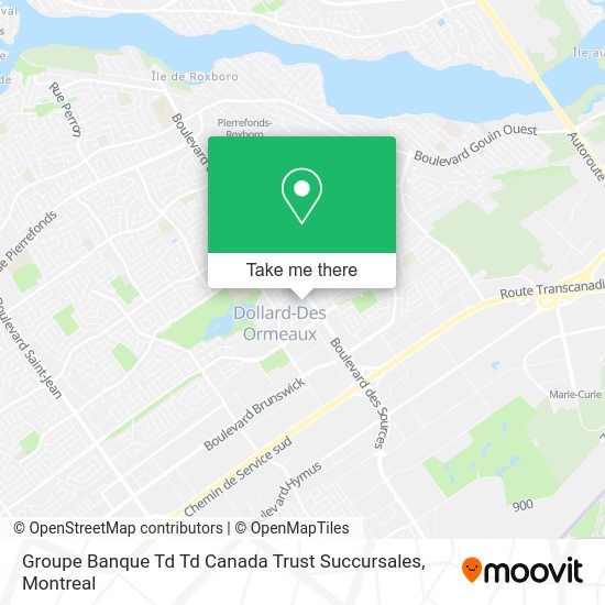 Groupe Banque Td Td Canada Trust Succursales map