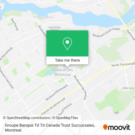Groupe Banque Td Td Canada Trust Succursales map