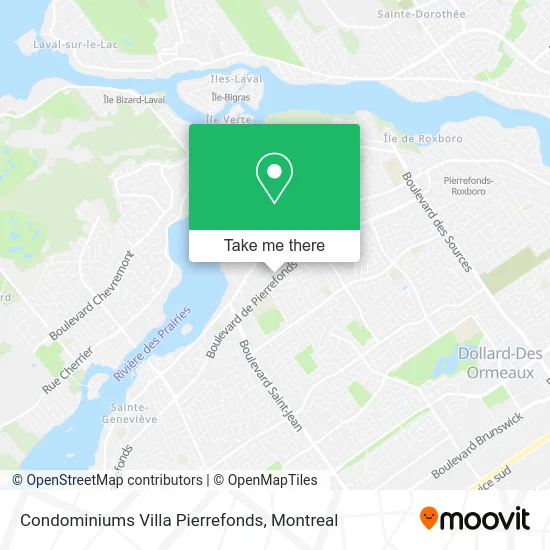 Condominiums Villa Pierrefonds map