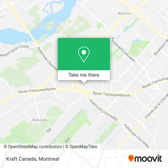 Kraft Canada map