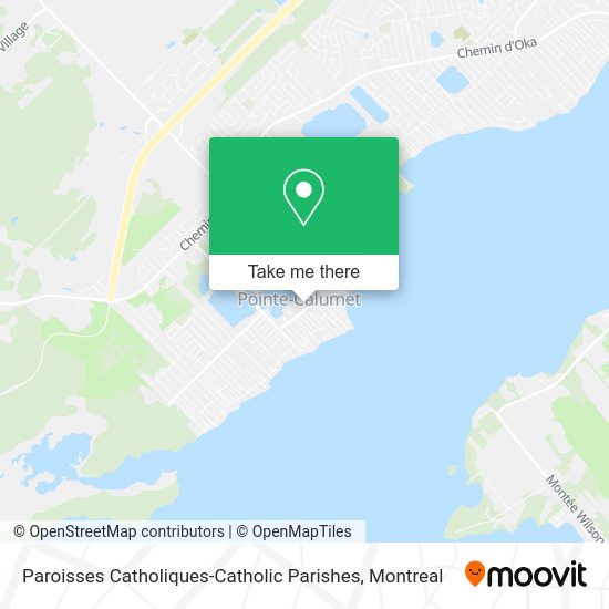 Paroisses Catholiques-Catholic Parishes map
