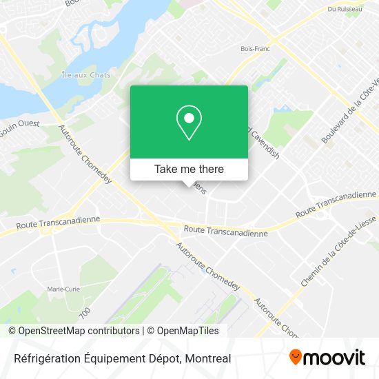 Réfrigération Équipement Dépot map