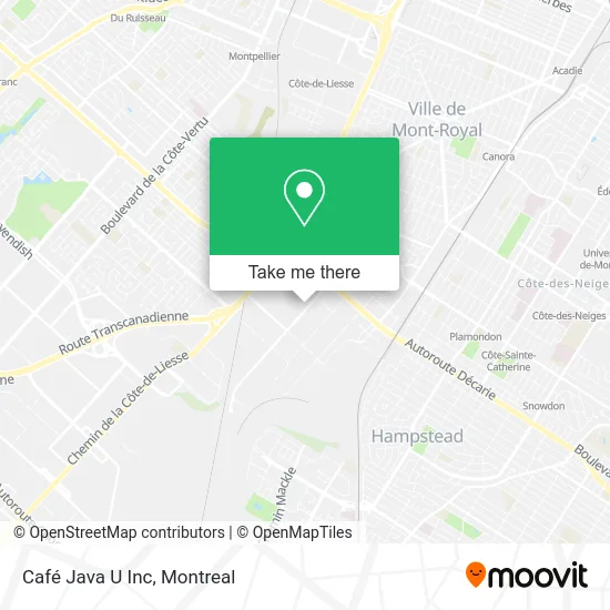 Café Java U Inc map