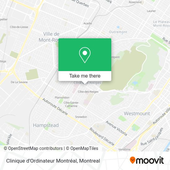 Clinique d'Ordinateur Montréal map