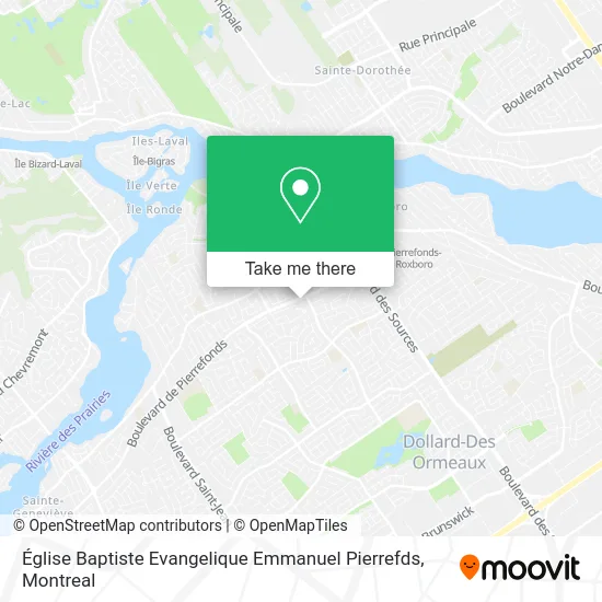 Église Baptiste Evangelique Emmanuel Pierrefds map