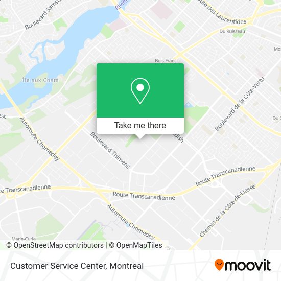 Customer Service Center map