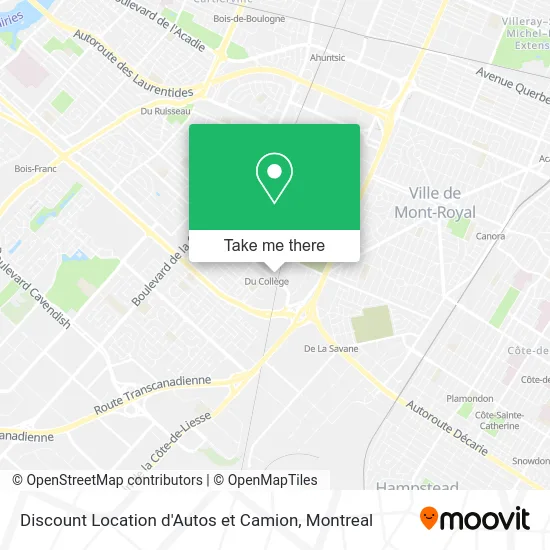 Discount Location d'Autos et Camion map