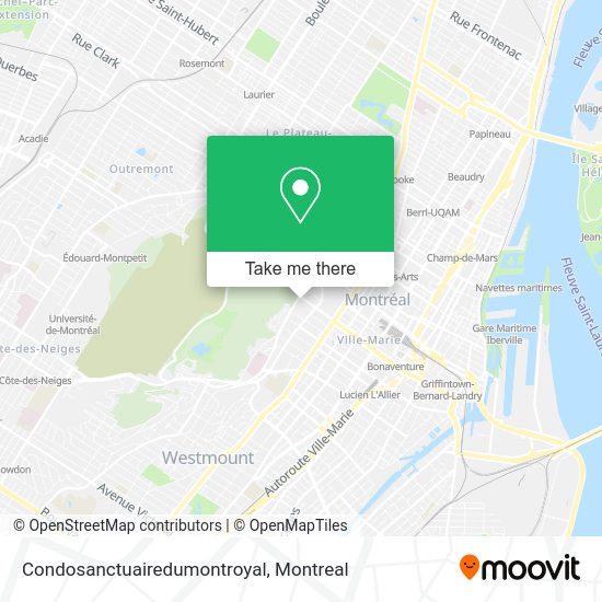 Condosanctuairedumontroyal map