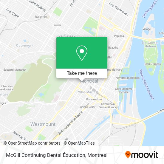 McGill Continuing Dental Éducation map