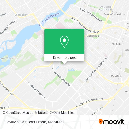 Pavillon Des Bois Franc map