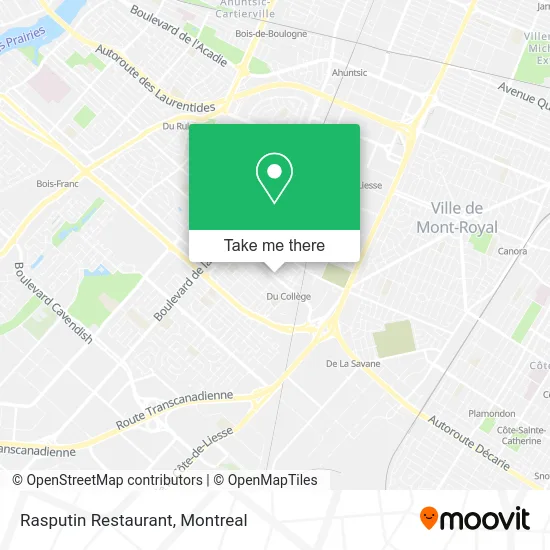 Rasputin Restaurant map