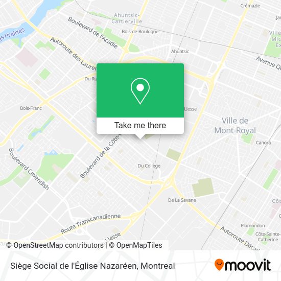 Siège Social de l'Église Nazaréen map