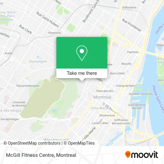 McGill Fitness Centre map