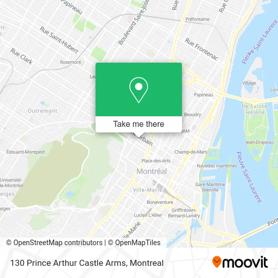 130 Prince Arthur Castle Arms map