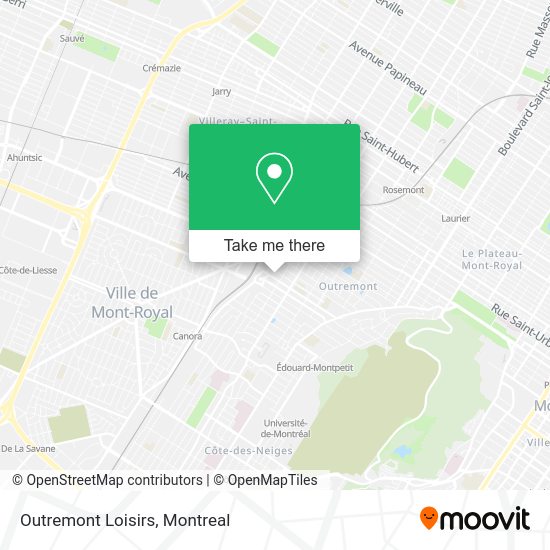 Outremont Loisirs map