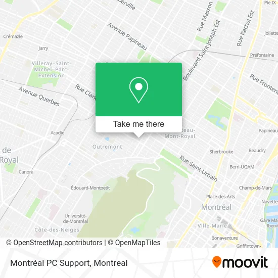 Montréal PC Support map