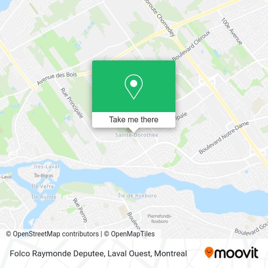 Folco Raymonde Deputee, Laval Ouest map