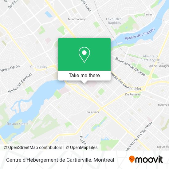 Centre d'Hebergement de Cartierville map