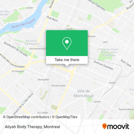 Aliyah Body Therapy map