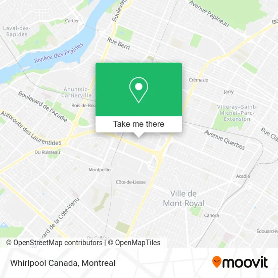 Whirlpool Canada map