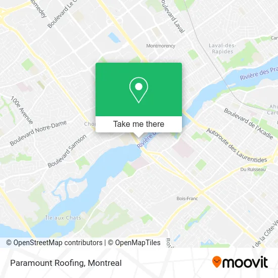 Paramount Roofing map