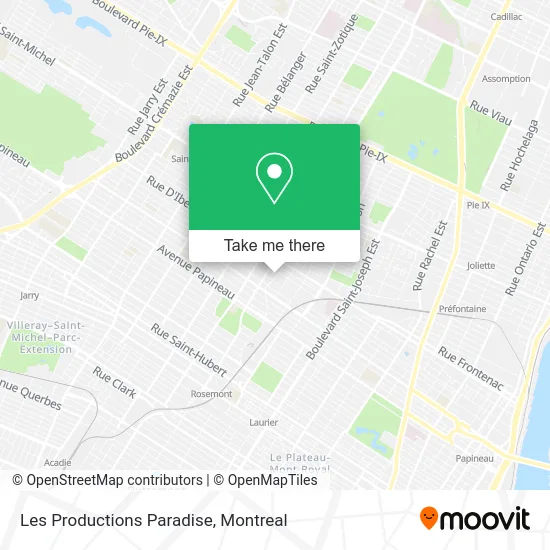 Les Productions Paradise map