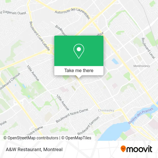 A&W Restaurant map