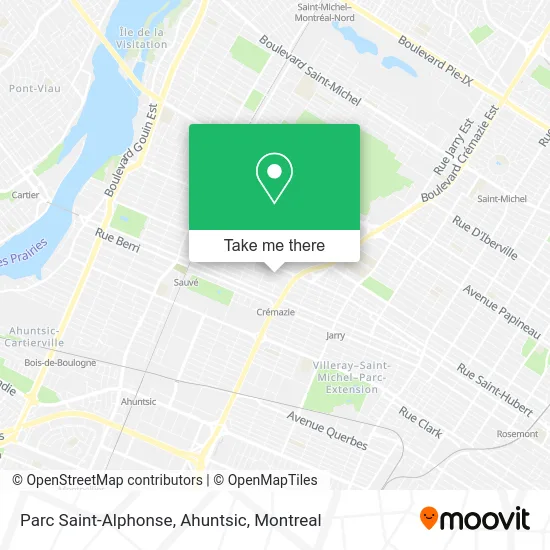Parc Saint-Alphonse, Ahuntsic map