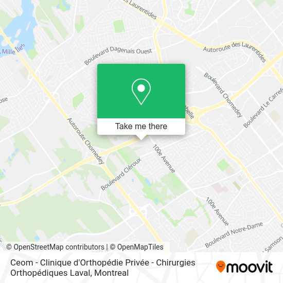 Ceom - Clinique d'Orthopédie Privée - Chirurgies Orthopédiques Laval map