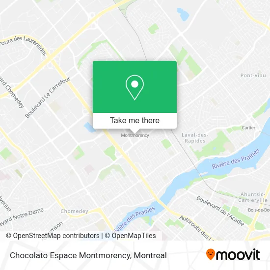 Chocolato Espace Montmorency map