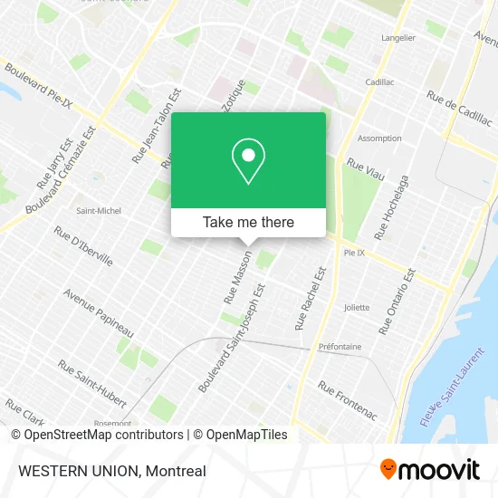 WESTERN UNION map