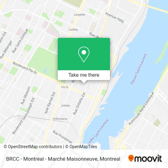 BRCC - Montréal - Marché Maisonneuve map