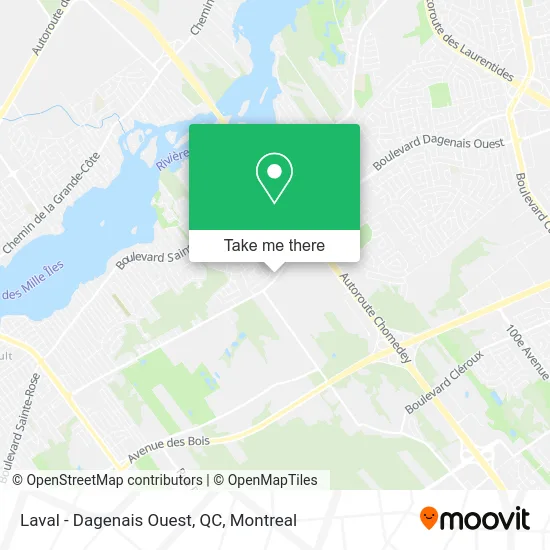 Laval - Dagenais Ouest, QC map
