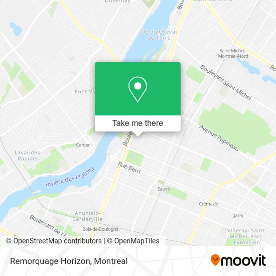 Remorquage Horizon map