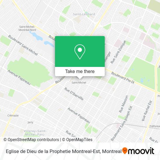 Eglise de Dieu de la Prophetie Montreal-Est map