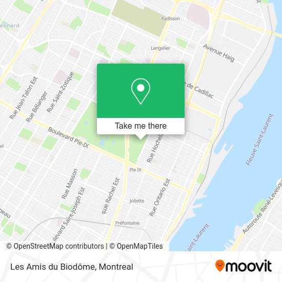 Les Amis du Biodôme map
