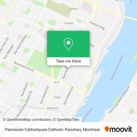 Paroisses Catholiques-Catholic Parishes map