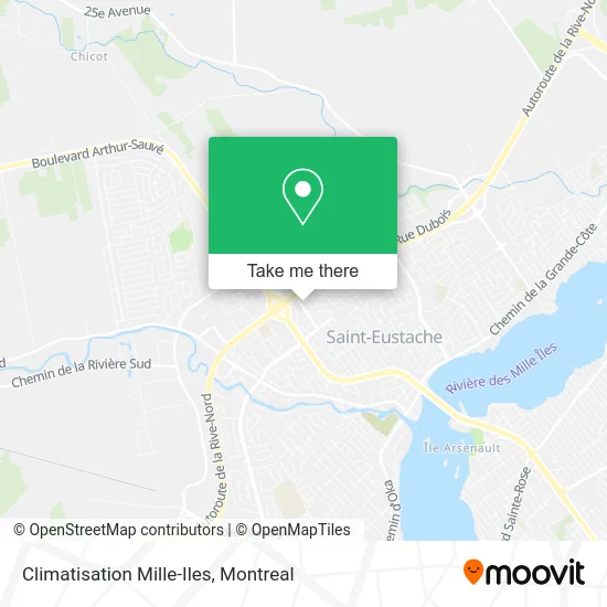 Climatisation Mille-Iles map