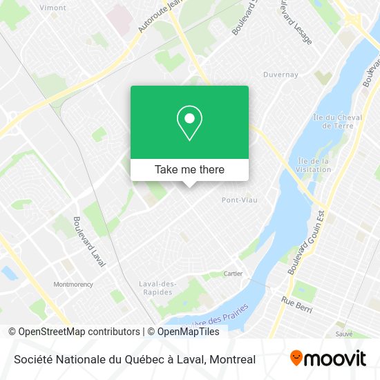 Société Nationale du Québec à Laval map