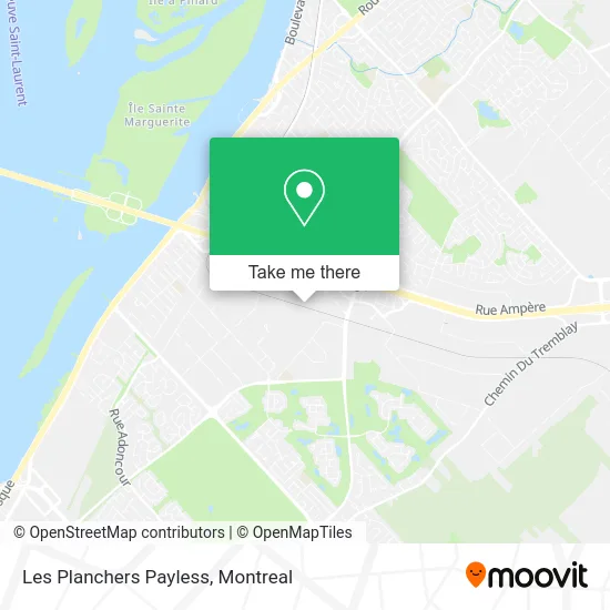 Les Planchers Payless map