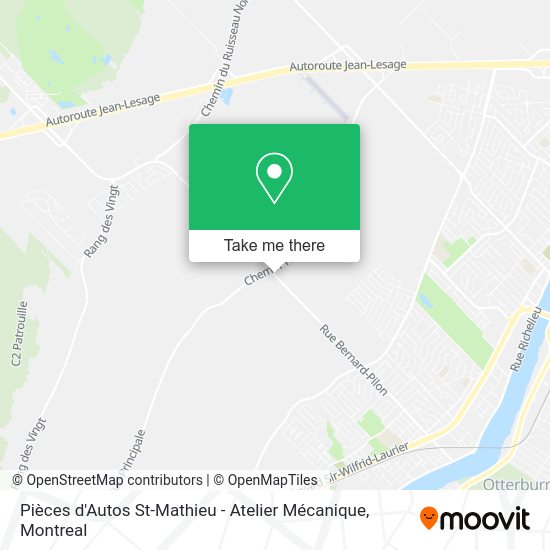 Pièces d'Autos St-Mathieu - Atelier Mécanique map