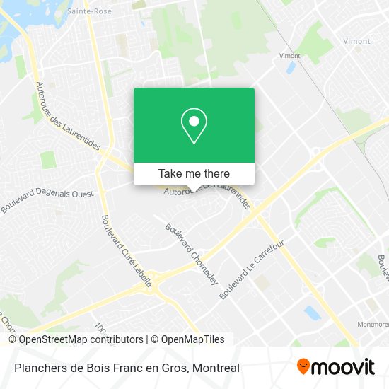 Planchers de Bois Franc en Gros map