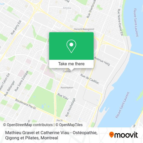 Mathieu Gravel et Catherine Viau - Ostéopathie, Qigong et Pilates map