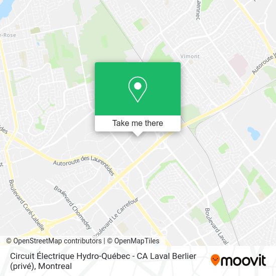 Circuit Électrique Hydro-Québec - CA Laval Berlier (privé) map