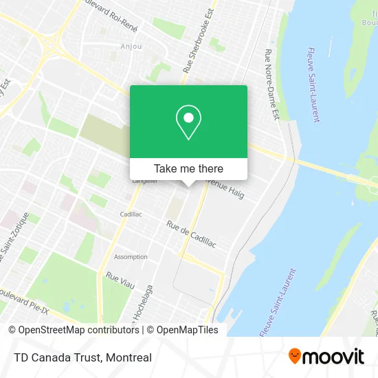 TD Canada Trust map
