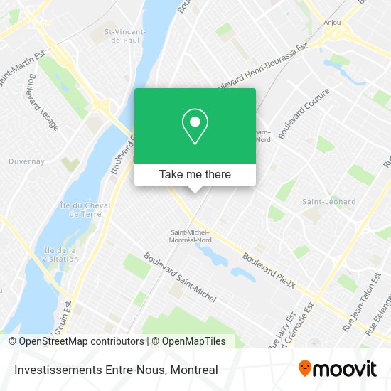 Investissements Entre-Nous map